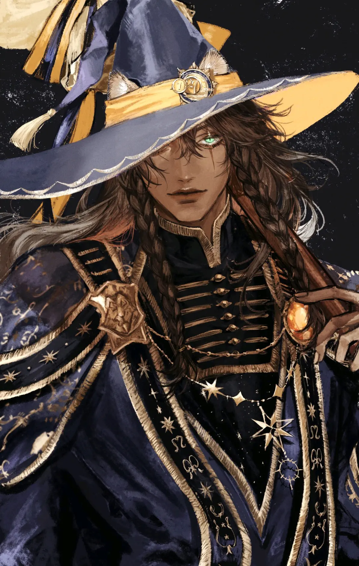 麻花辫男子插画特辑