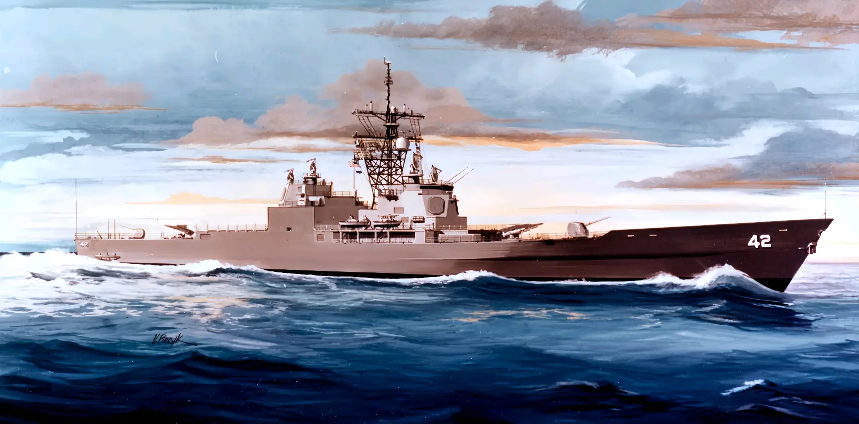 美国核动力重巡洋舰,旨在接替提康德罗加级巡洋舰及长滩号核动力