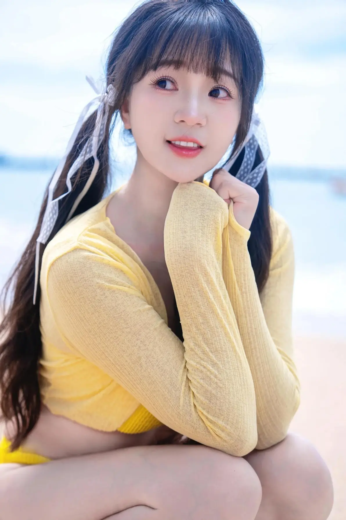 超可爱少女海边写真
