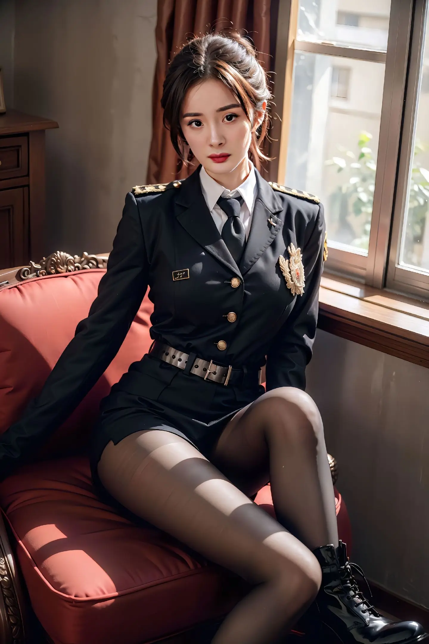 制作的一组漫画警花制服的杨幂 ,你爱了吗