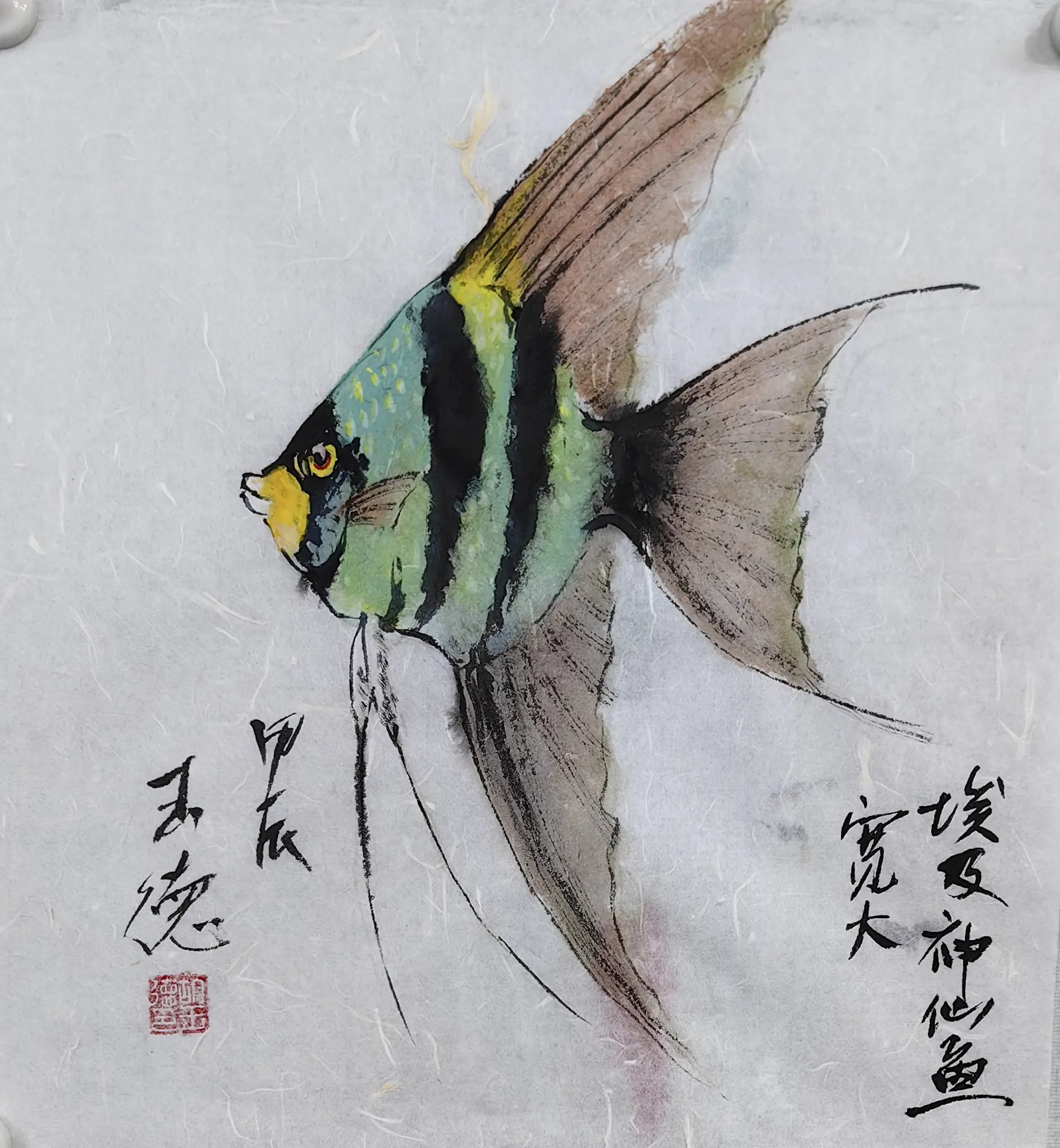 神仙鱼国画小写意作品
