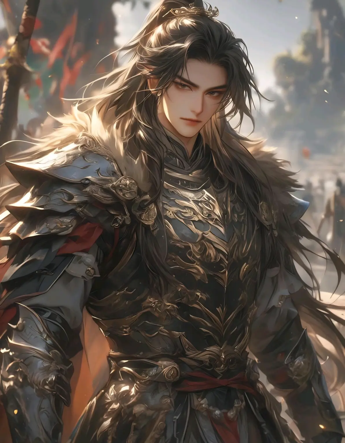 ai绘画,ai画的古风男子(画的是男将军).2024年7月29日