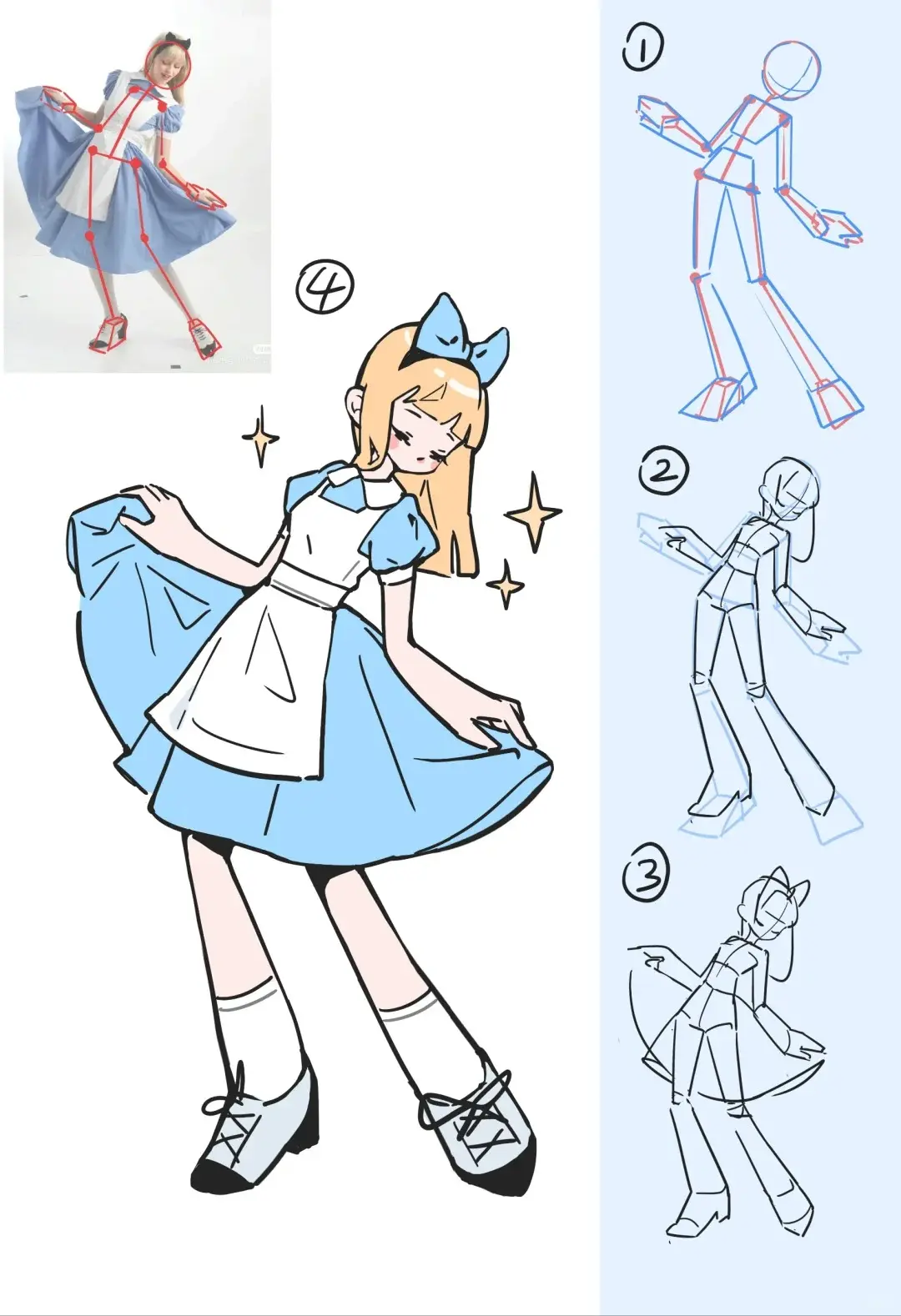 人体起稿画画起稿打型总不准1分钟教你万能的人体画法人体合集