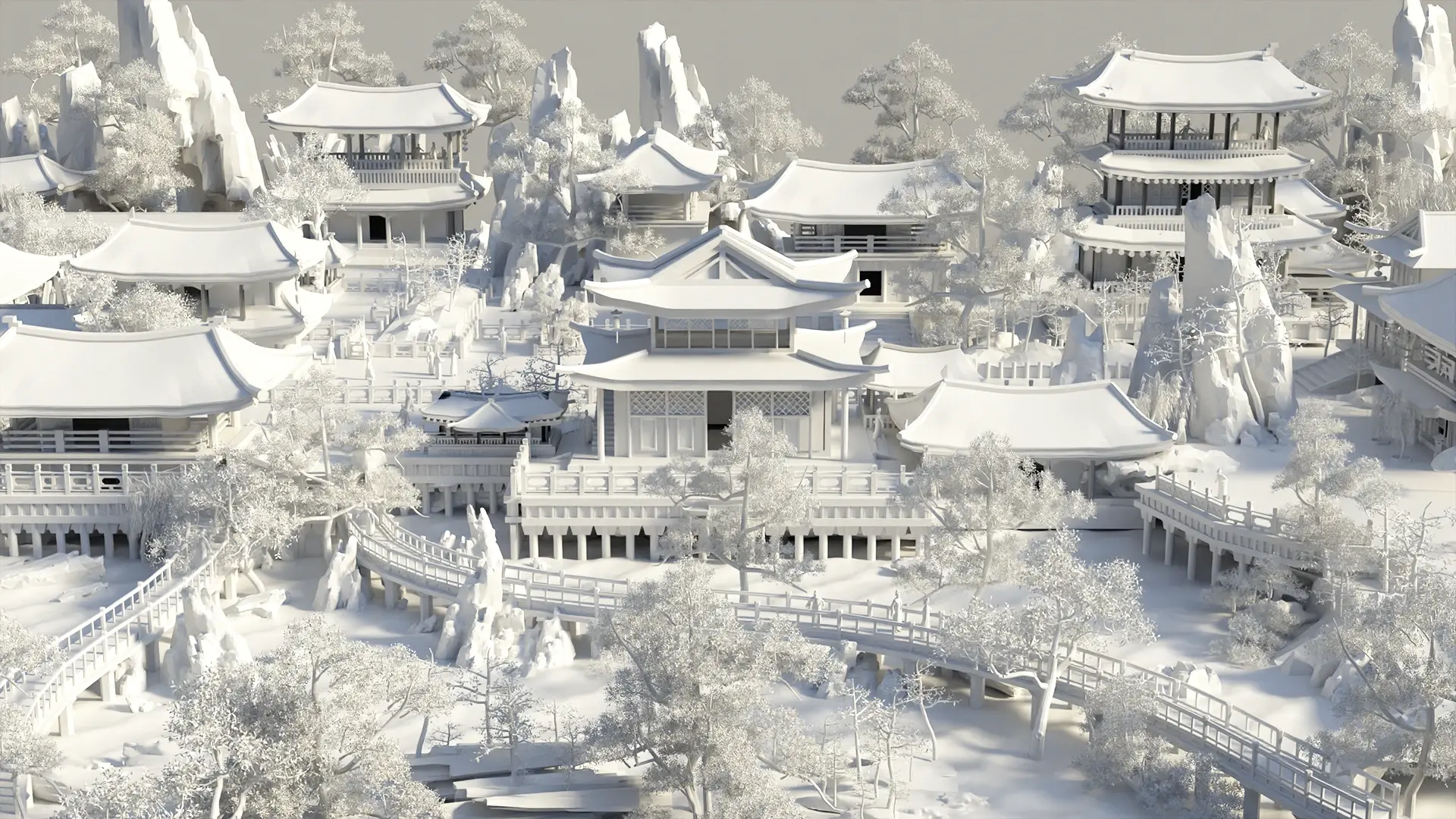 3d红楼梦大观园_三维场景模型