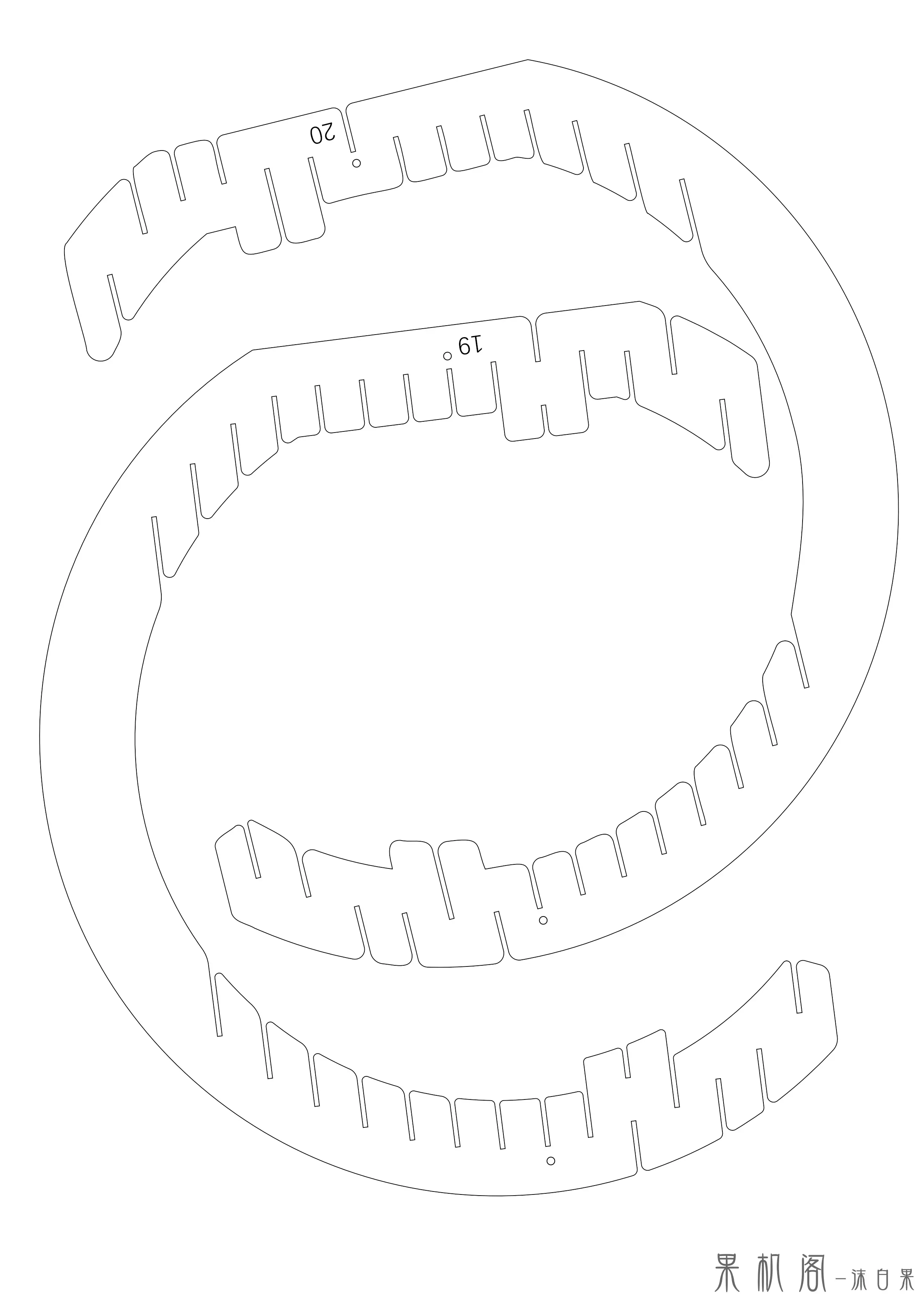纸雕灯系列图纸 原神篇:胡桃