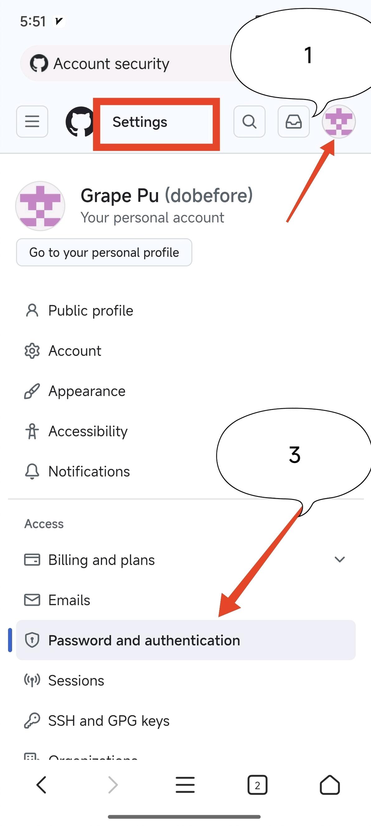 GitHub更改2FA设备 - 哔哩哔哩