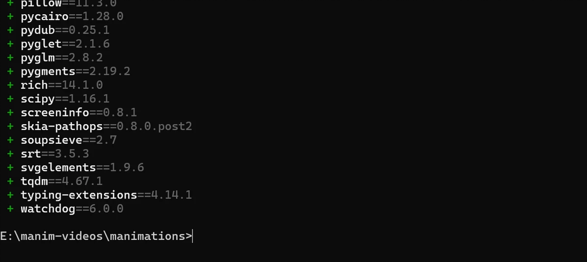 Manim安装教程 (通过pip在本地安装Manim) - 哔哩哔哩