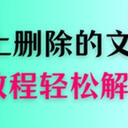 怎么恢复电脑上删除的文件？会这5种新手教程即可解决