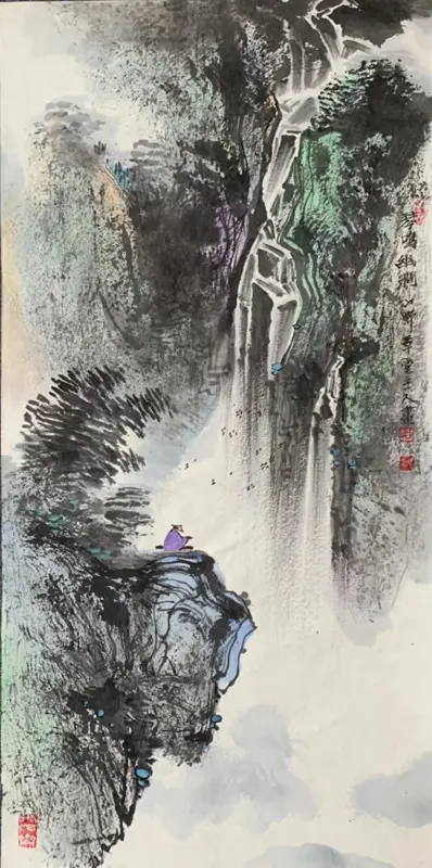 欣赏画家凌云的画作,感受诗意和禅意,让心灵得到净化和升华 - 哔哩