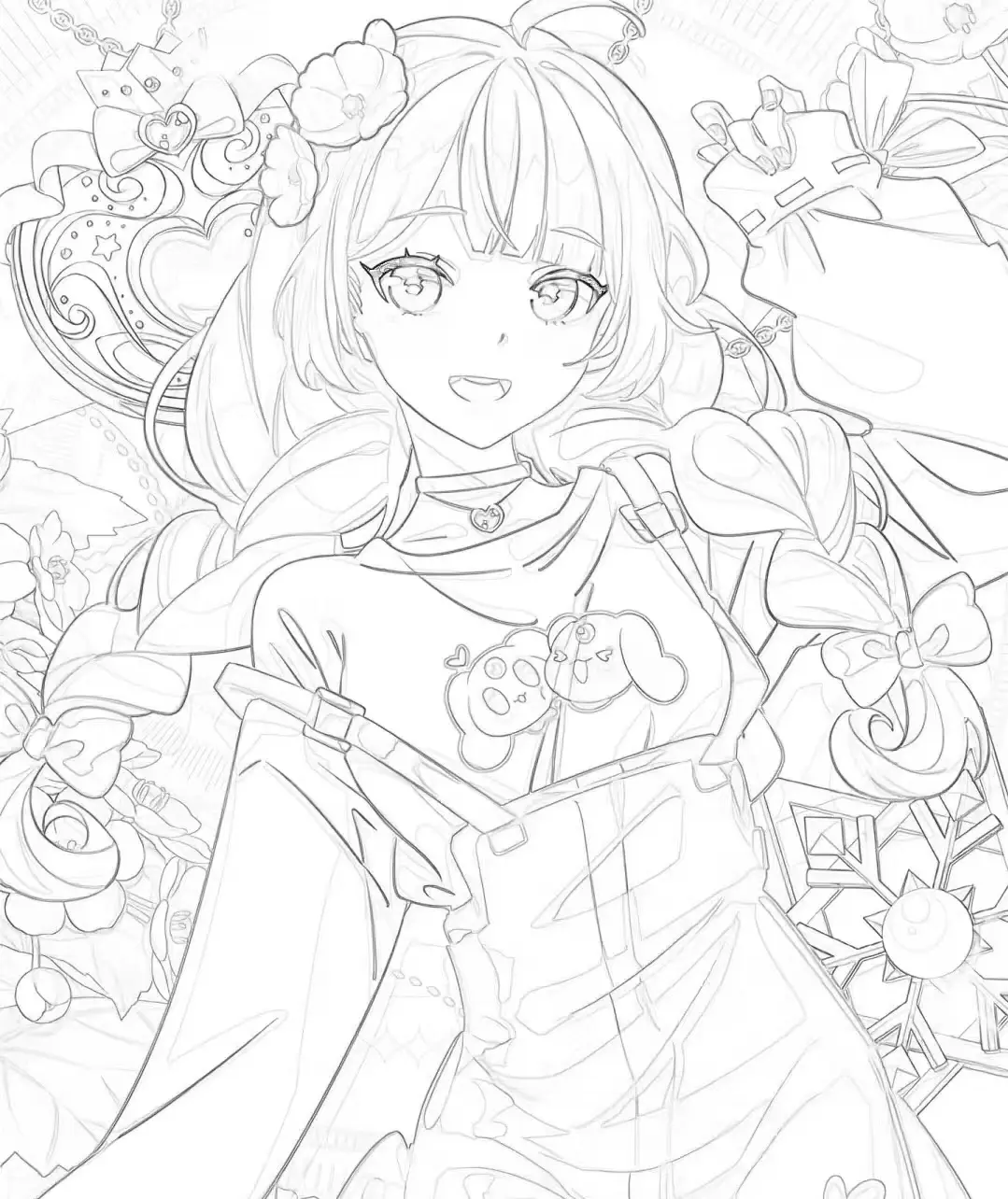 动漫线稿素材无偿分享