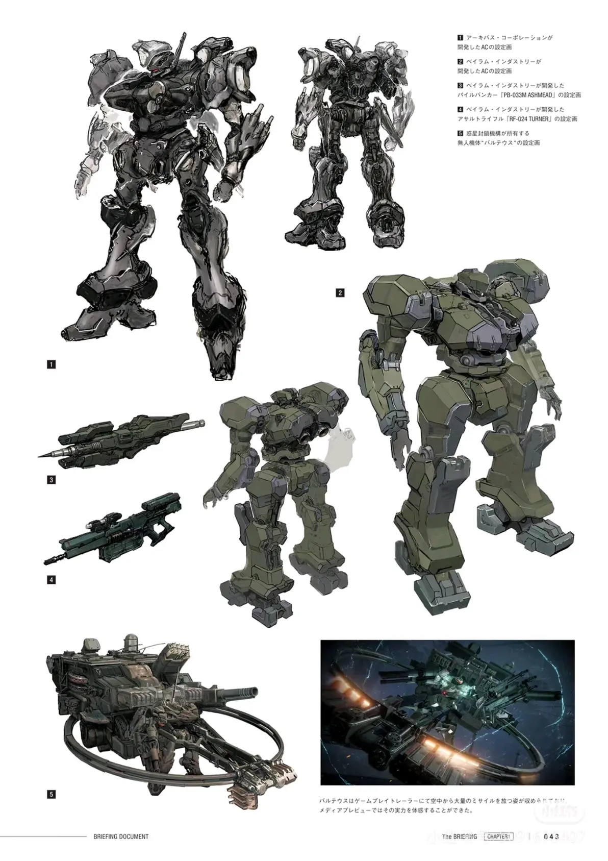 装甲核心机甲设定集