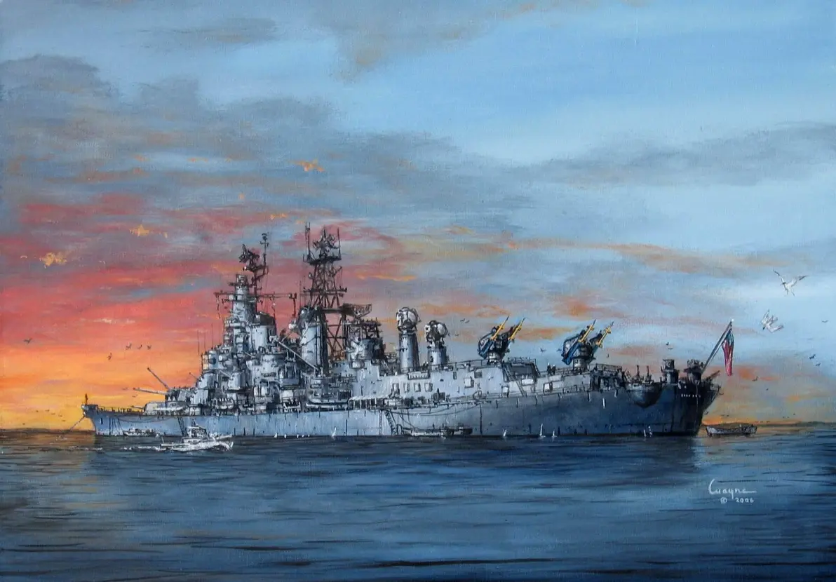 美国4款高速战列舰绘画图
