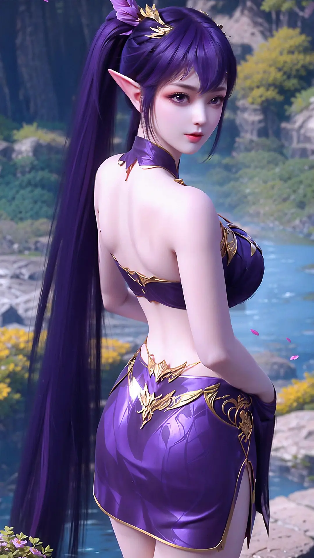 《斗破苍穹》国漫女神紫妍ai高清手机壁纸:萝莉变御姐