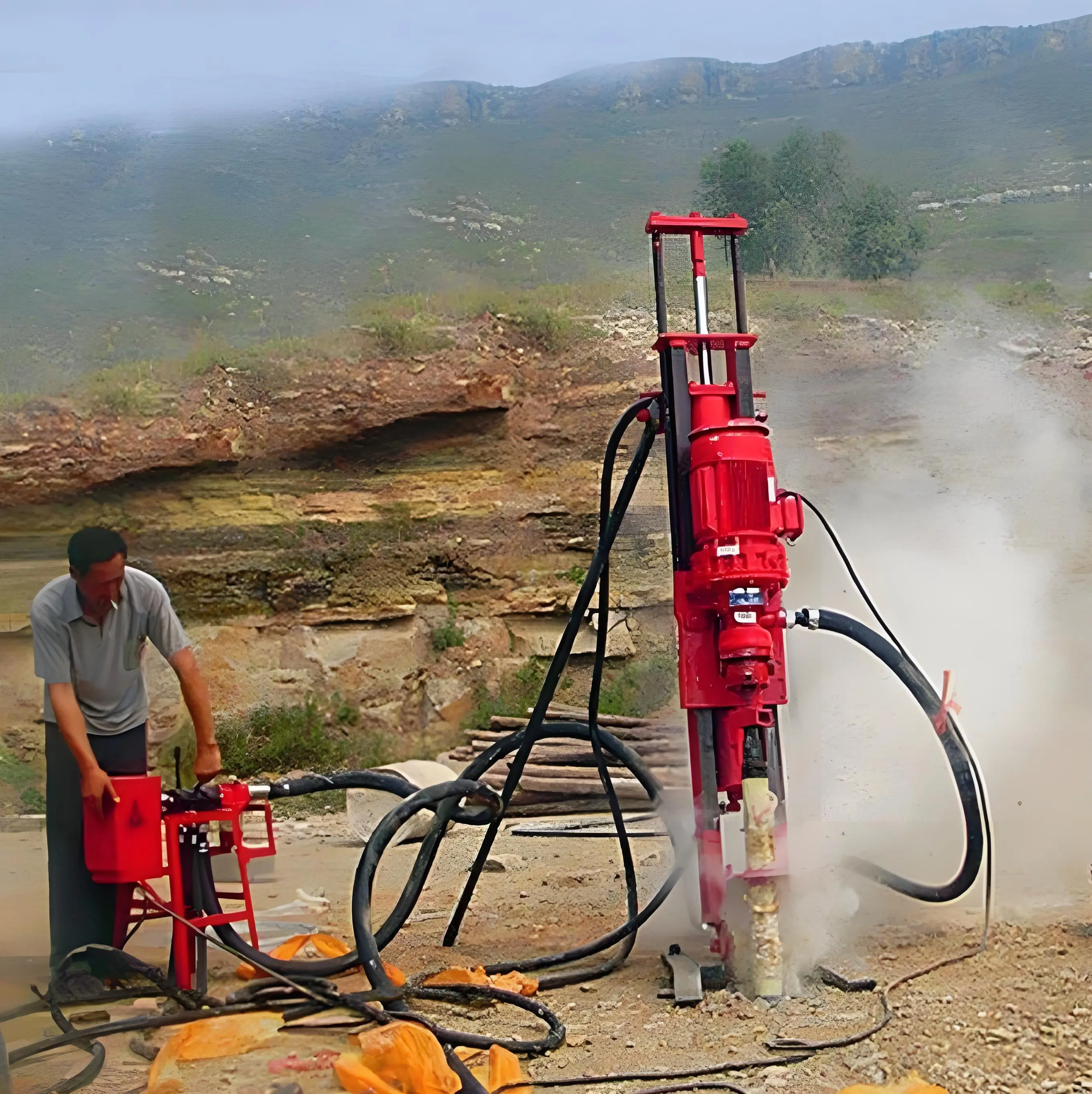 边坡支护yq履带式潜孔钻机 土质底层凿岩设备操作规程