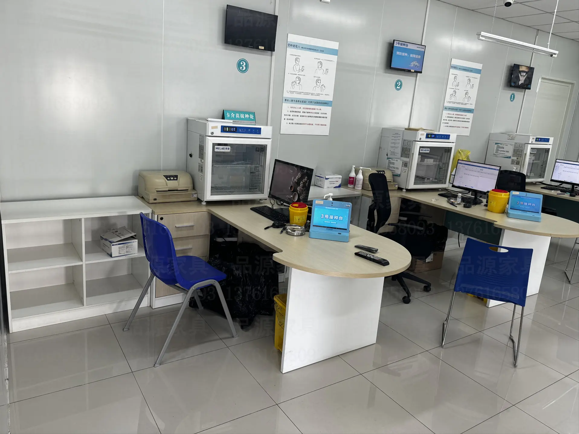 医院儿科接种室儿童接种台的这些设计细节帮你忙!