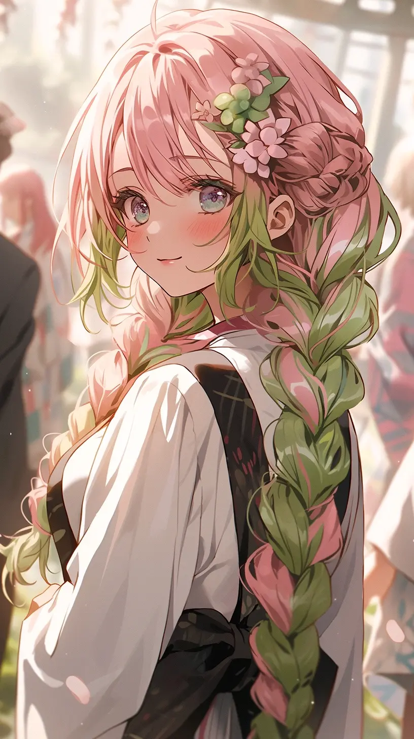 【ai绘画】鬼灭之刃甘露寺蜜璃高清美图壁纸欣赏(2)