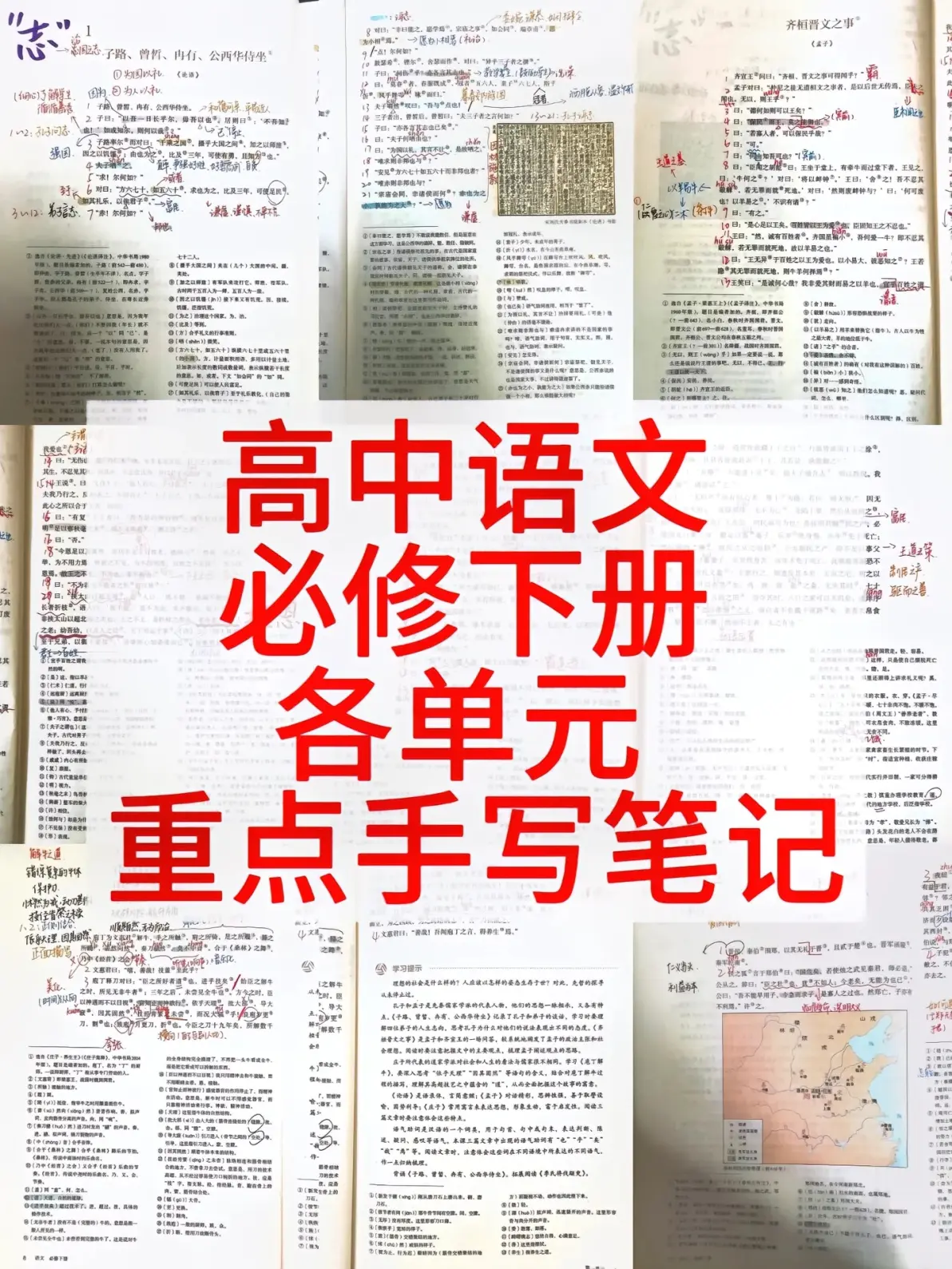 高一语文下册！古诗文解析+课后题答案，预习复习用的简单介绍