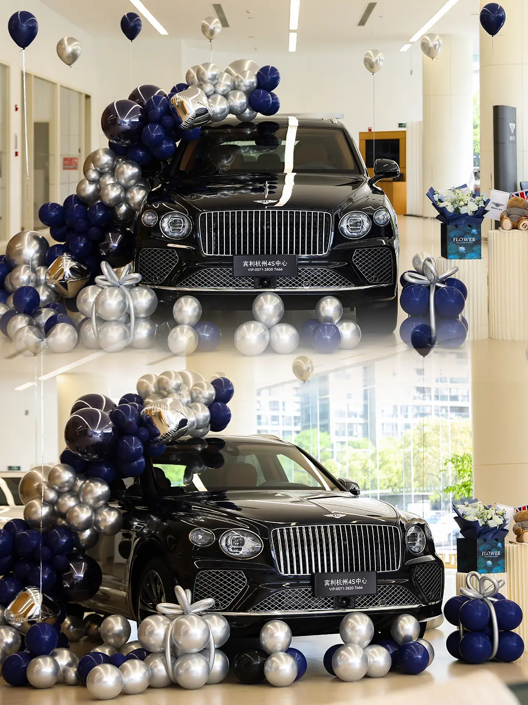 深宝石蓝 宾利添越 交车仪式