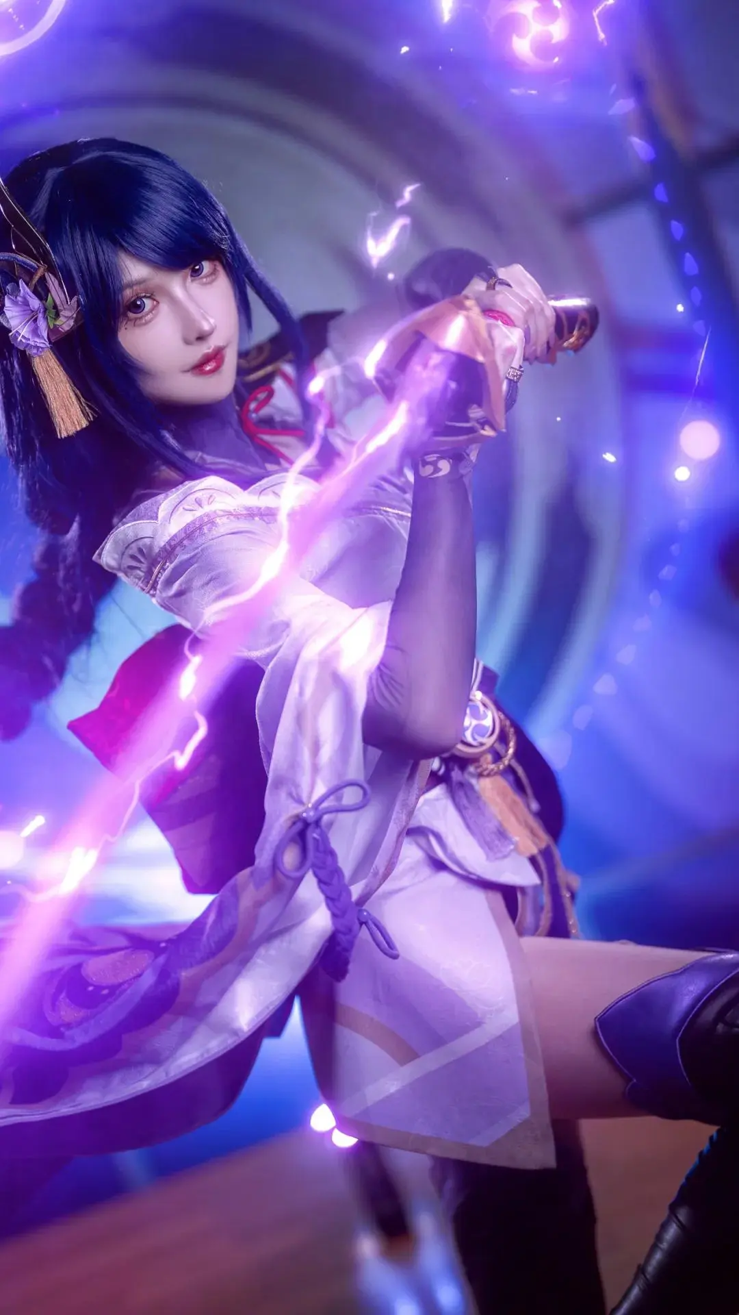 cos:原神雷电将军cosplay正片9p-露兒大魔王