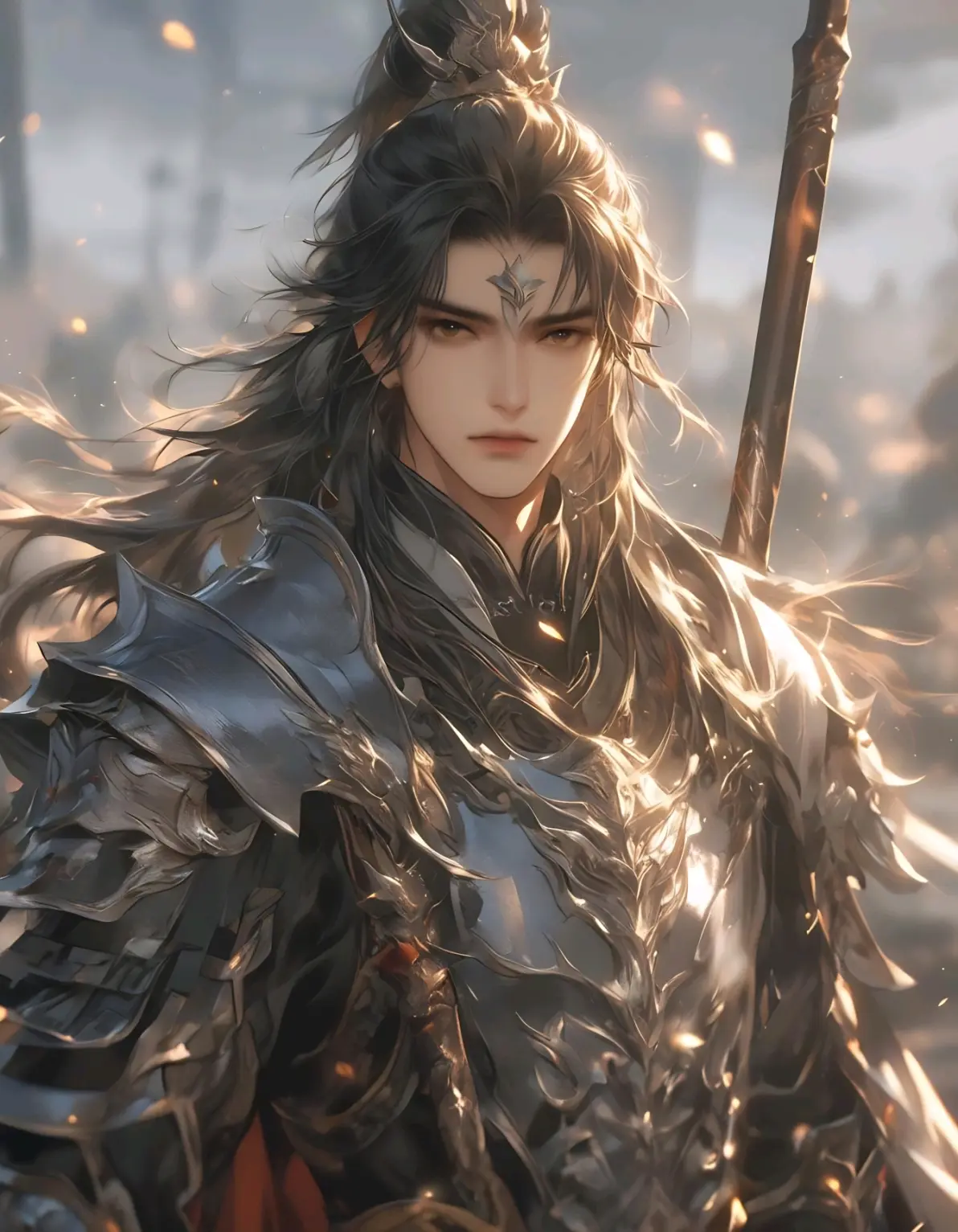 ai绘画,ai画的古风男子(画的是男将军).2024年7月29日