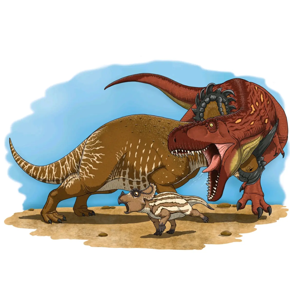 棘龙异龙北极熊龙 (nanuqsaurus)的狩猎豆齿龙异龙的新物种!