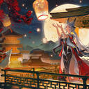 「月声尽，心灯明，此夜灯火长明…」