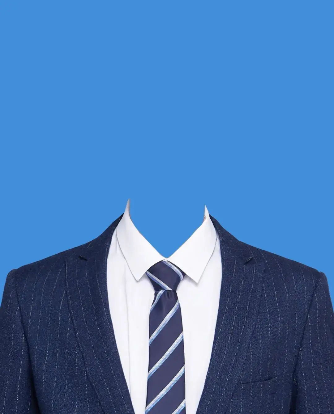 手机一键换装:适合蓝底证件照的西装,行政夹克,中山装等