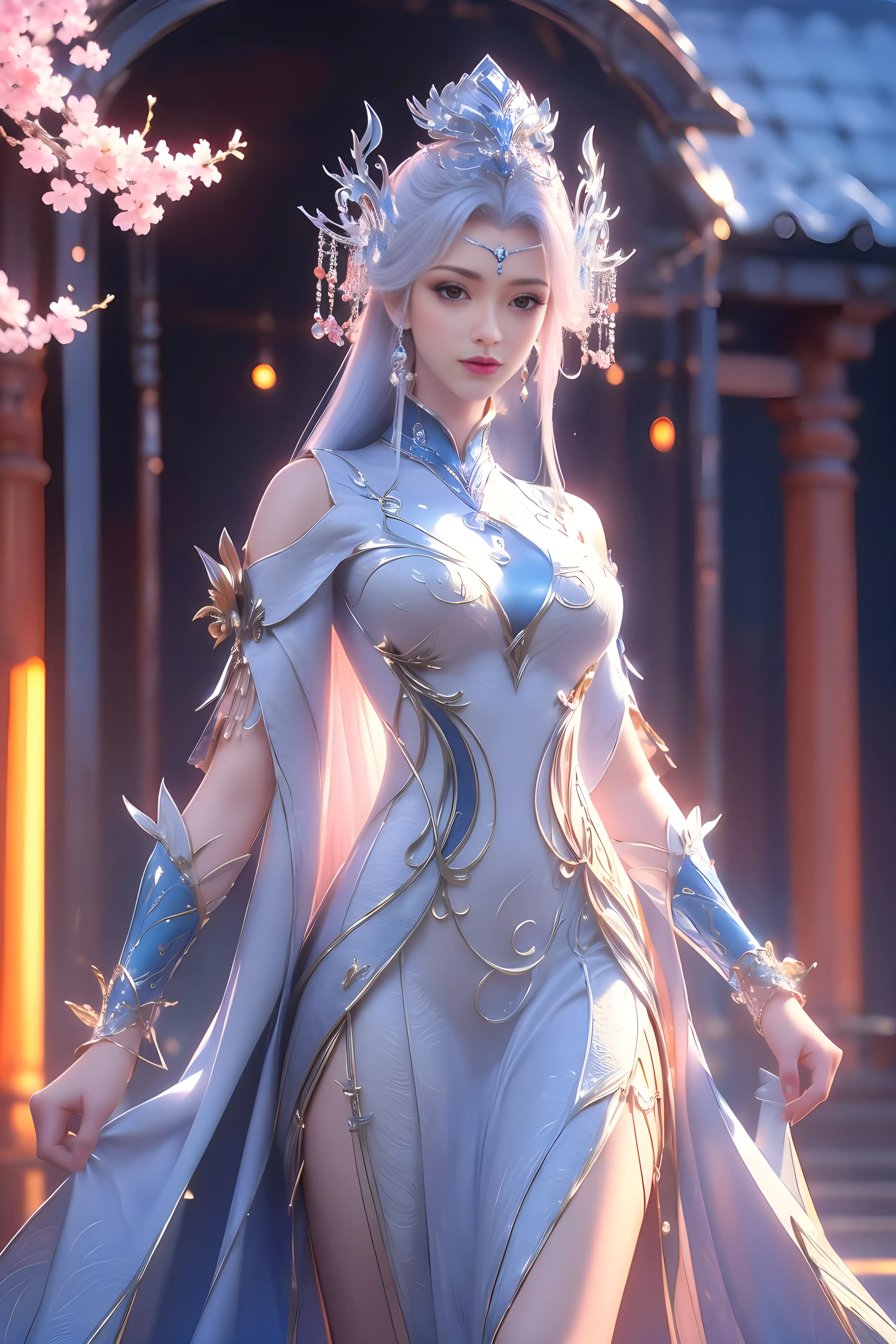 国漫女神ai绘图手机壁纸:宁雨蝶唯美古风篇!