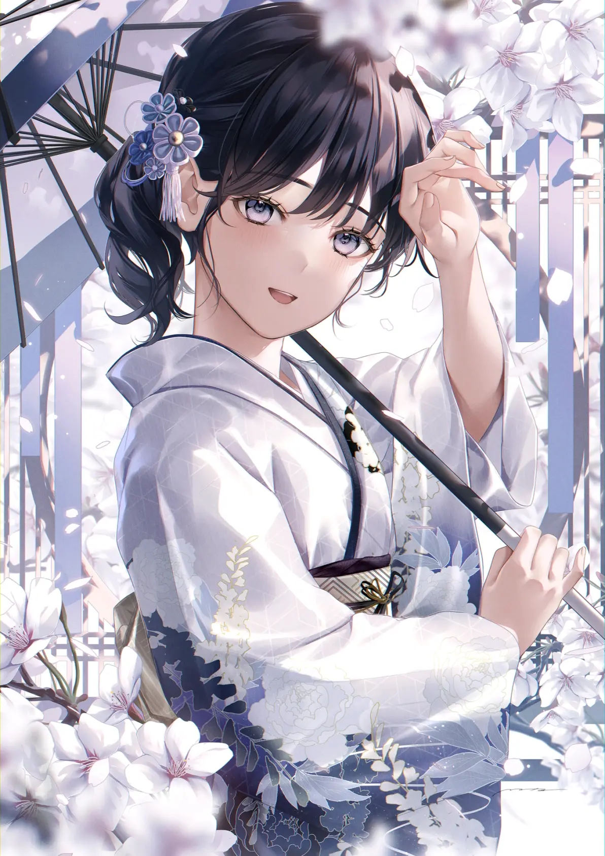 优雅和风日式油纸伞插画特辑20240526