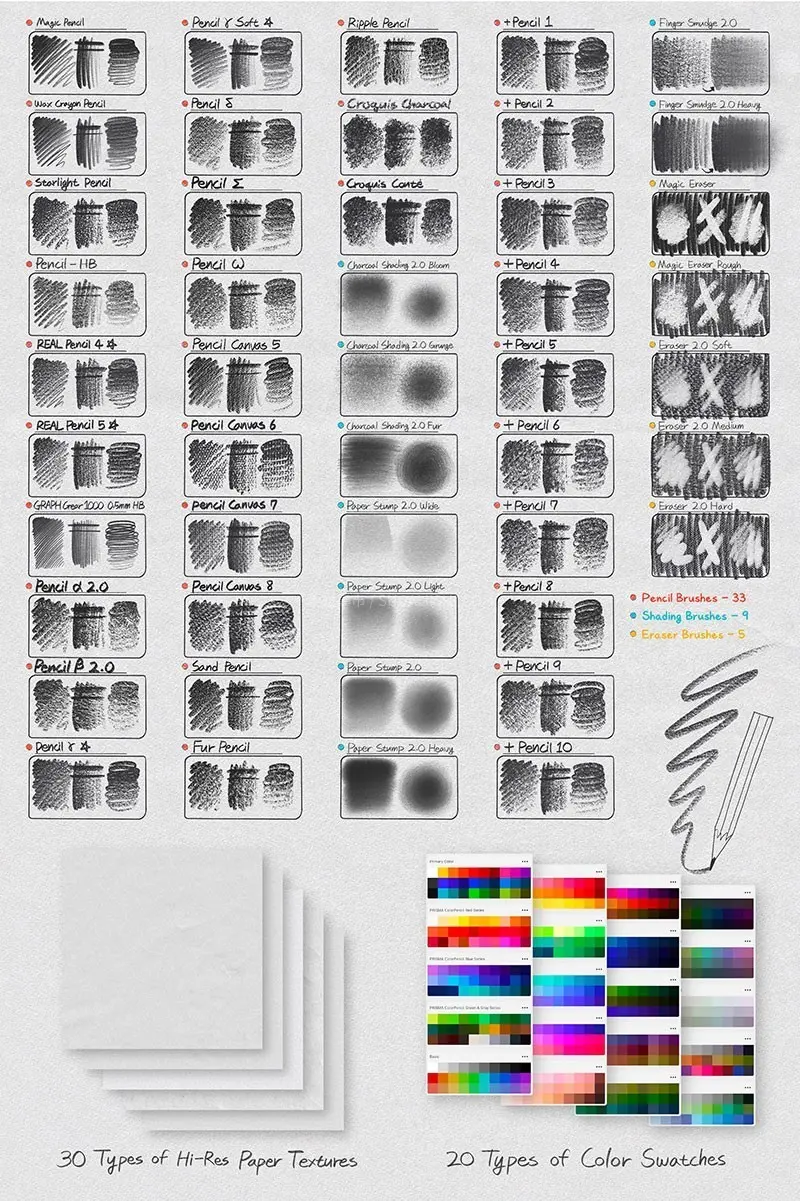 procreate油画笔刷参数图片