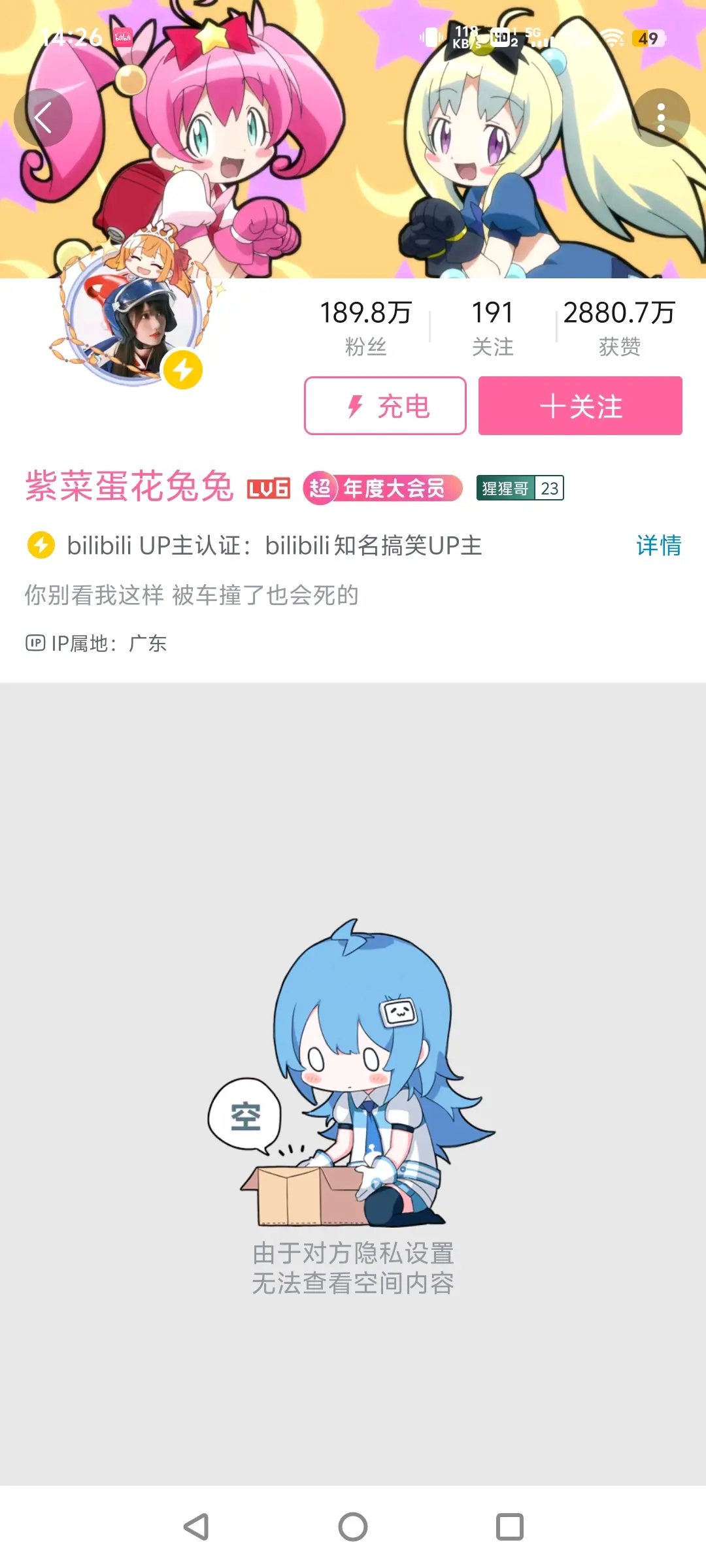 被大up主《紫菜蛋花兔兔》拉黑了?