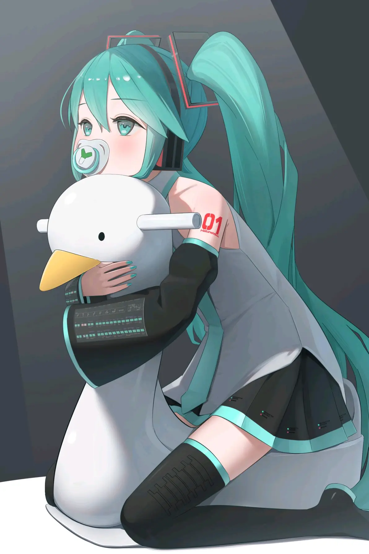 吃奶嘴的miku小宝宝