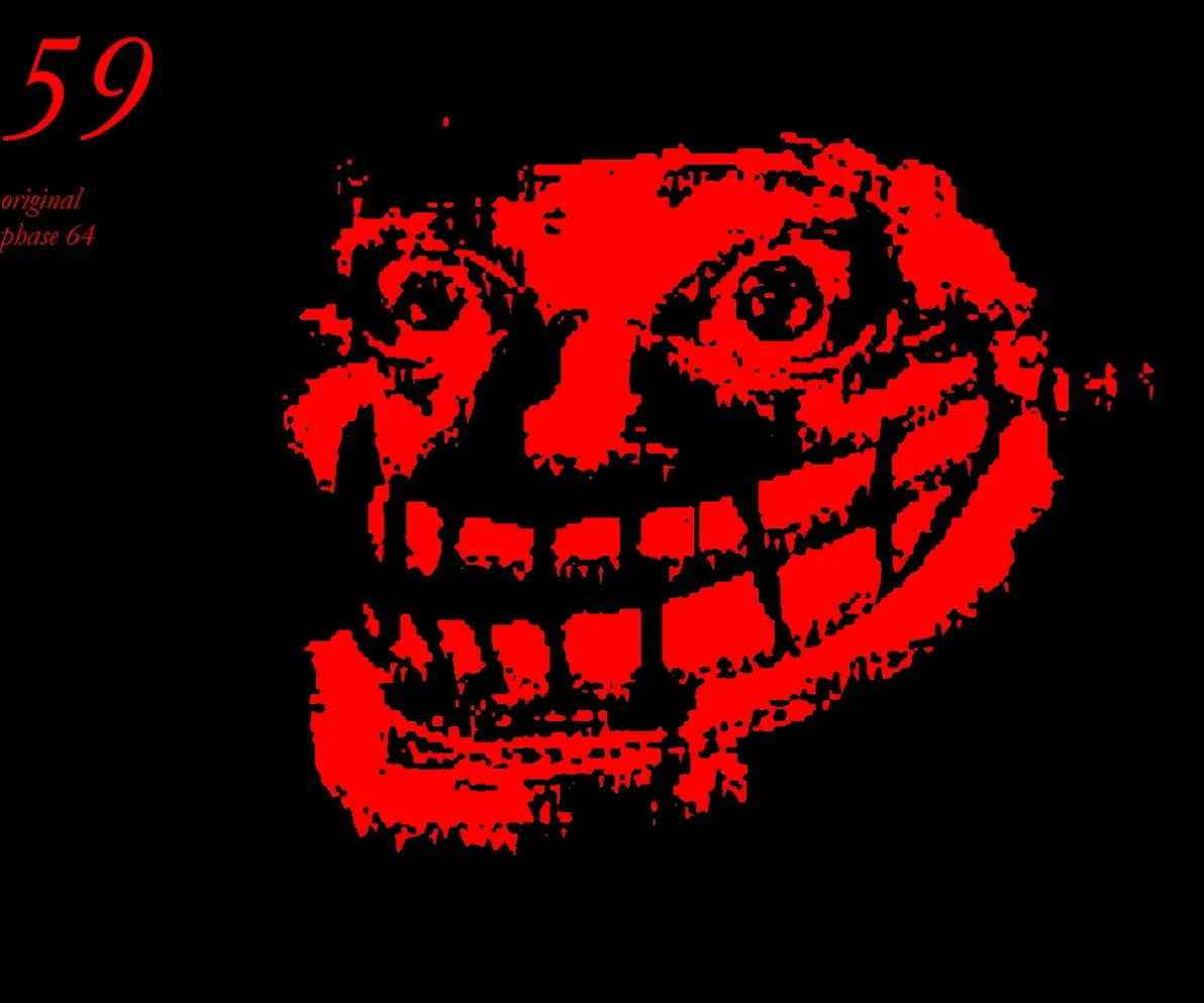 超能先生恐怖扭曲60:一个trollge,旁边写着"醒醒吧"