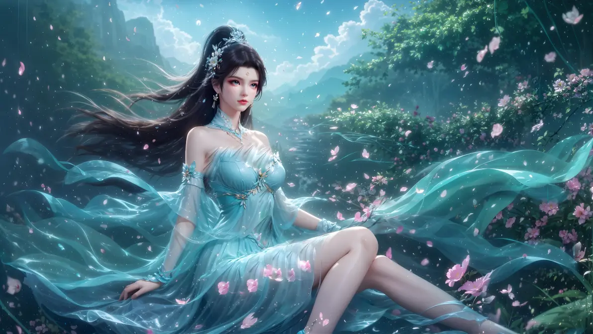 国漫女神萧薰儿高清电脑壁纸:ai图集绘画二次元高清美图!