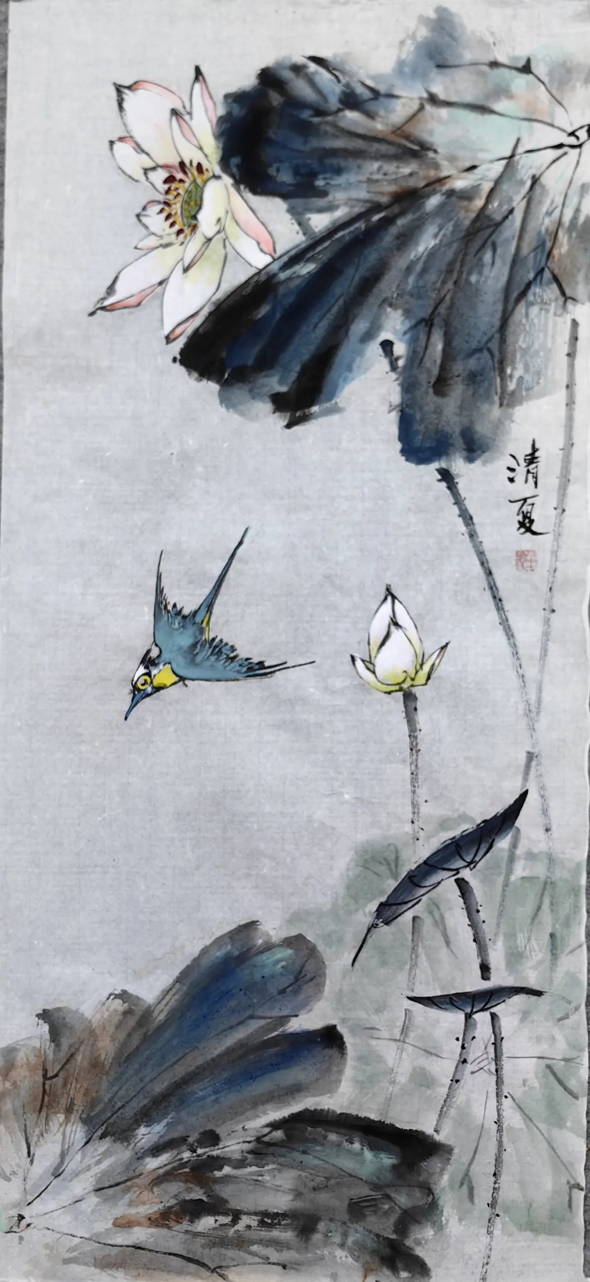 接天莲叶无穷碧,映日荷花别样红