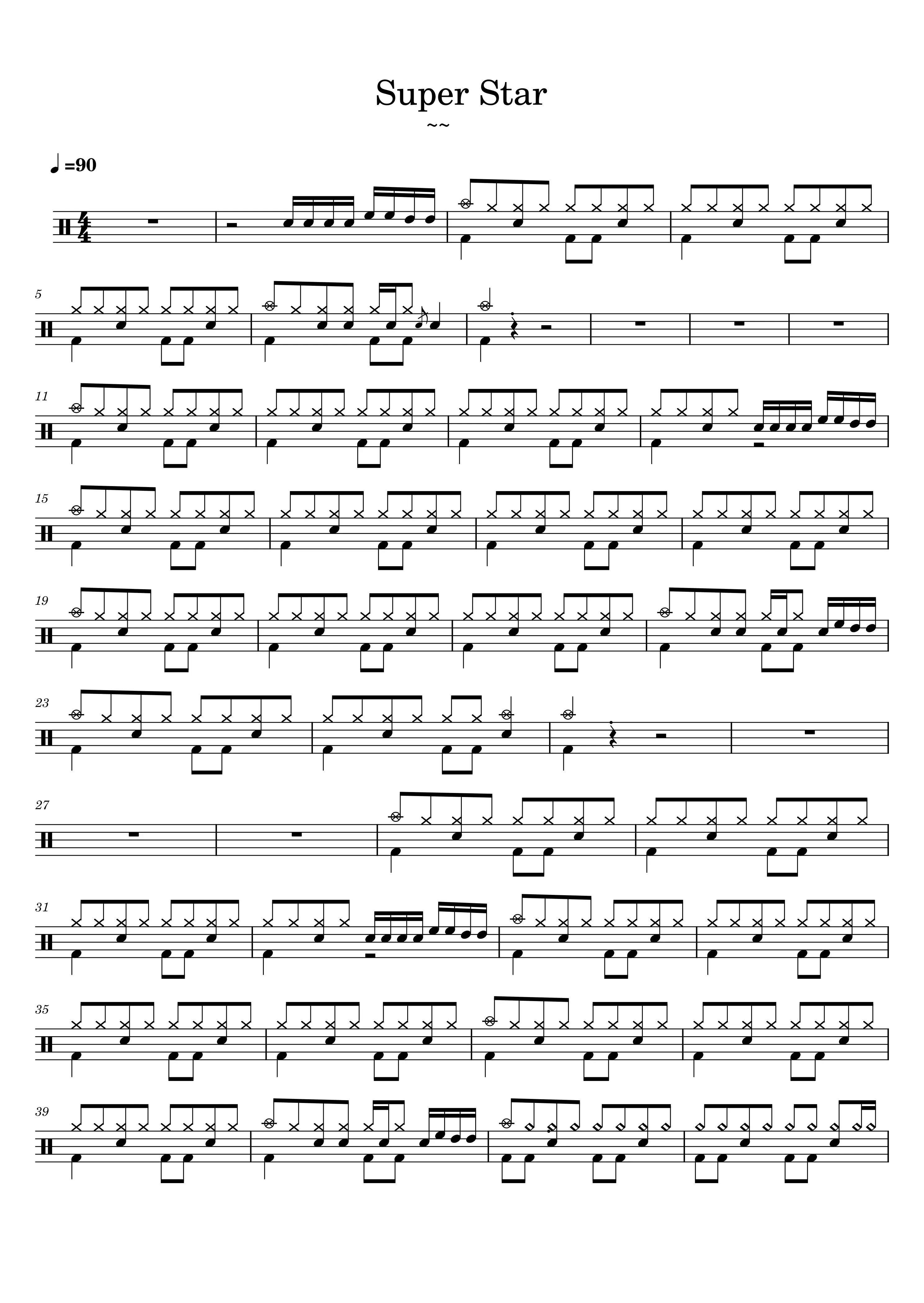 super star 架子鼓谱