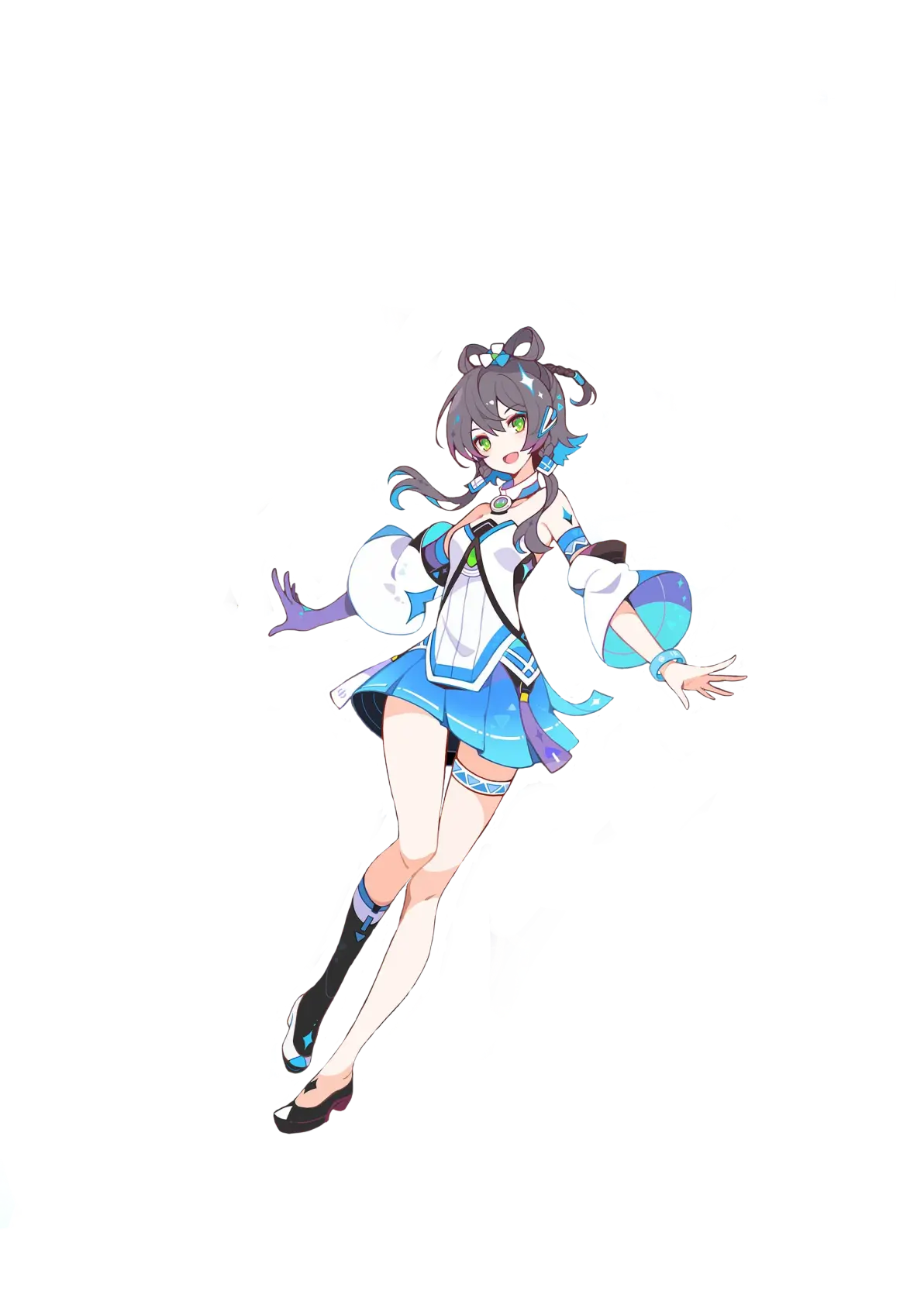 洛天依ai公式服立绘纯透明无背景