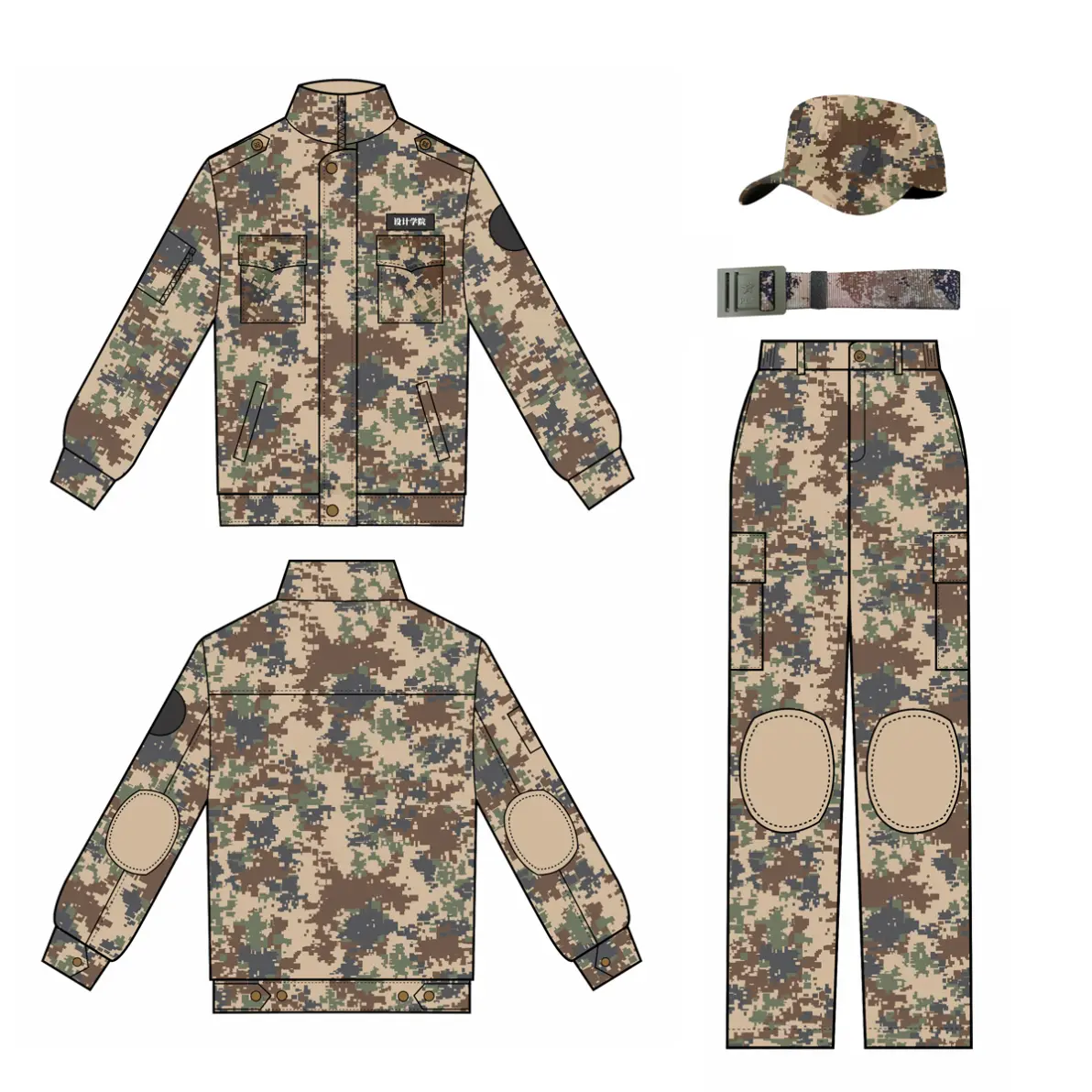 军训服迷彩服作训服套装批量定制