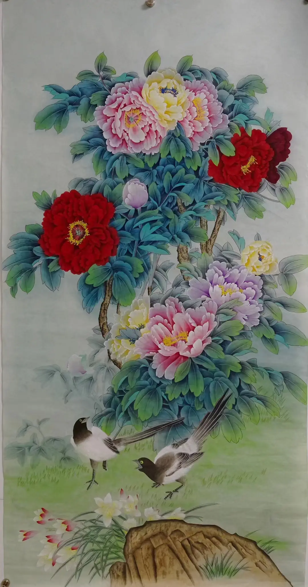 四尺工笔牡丹,140/70厘米,多少钱,有优惠吗 - 哔哩哔哩