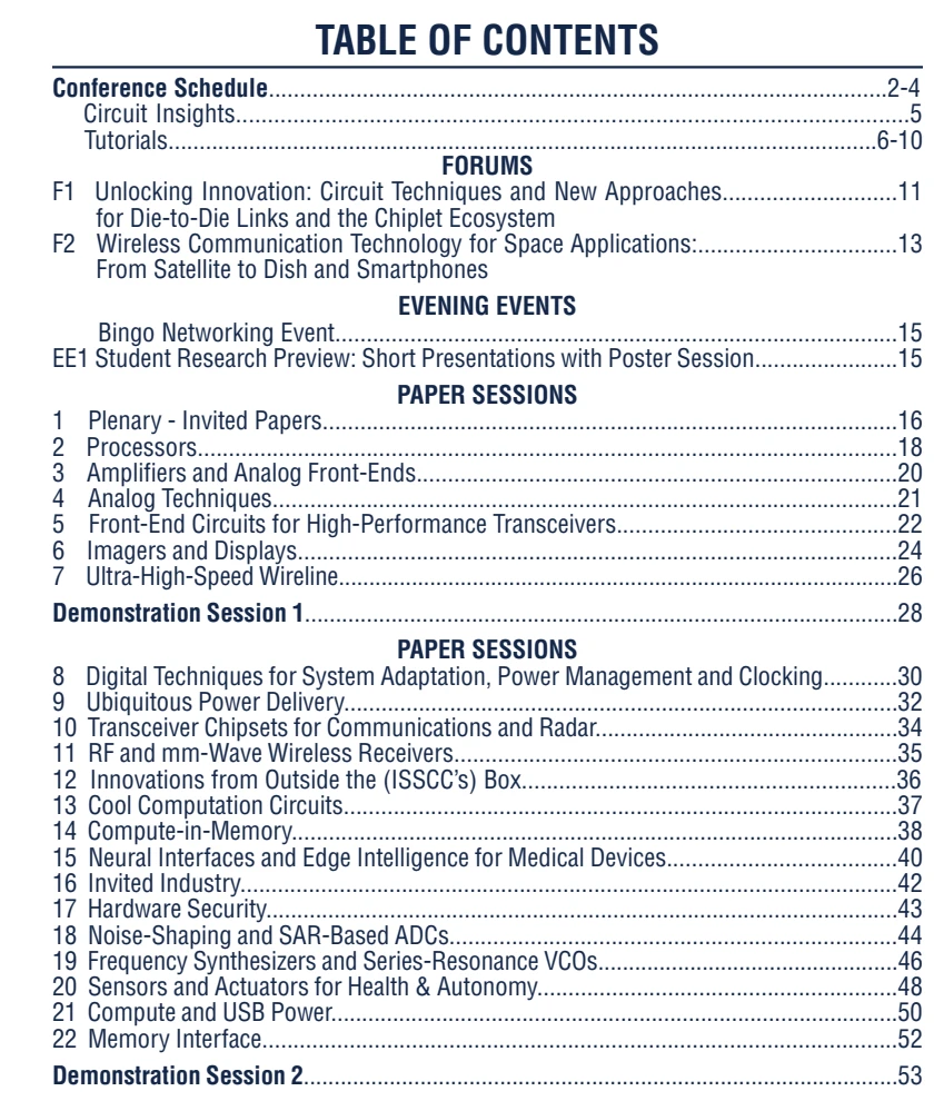 ISSCC 2025 Advance Program 哔哩哔哩