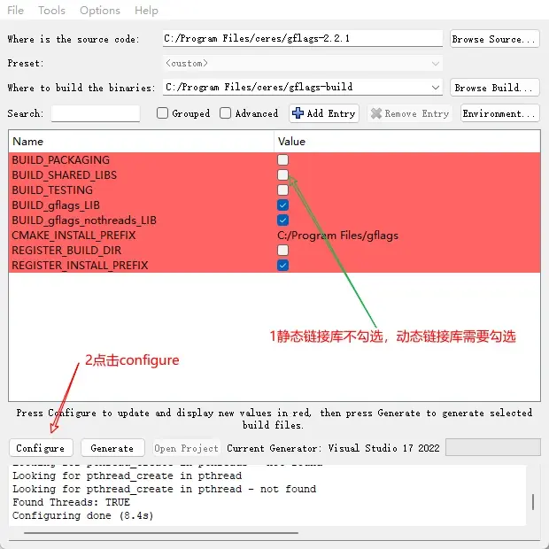 visual studio2022安装配置非线性优化库ceres1.13