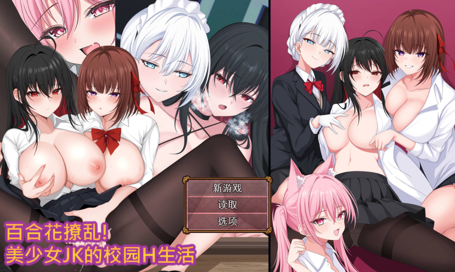 【游戏】电脑【RPG/中文/百合】百合花撩乱！美少女JK的校园H生活 官方中文版【新作/1.7G】【913】