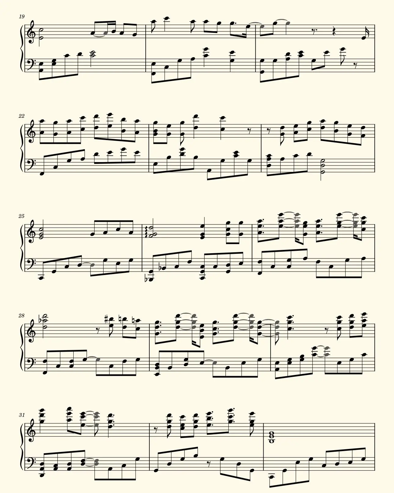 《红尘客栈》钢琴谱