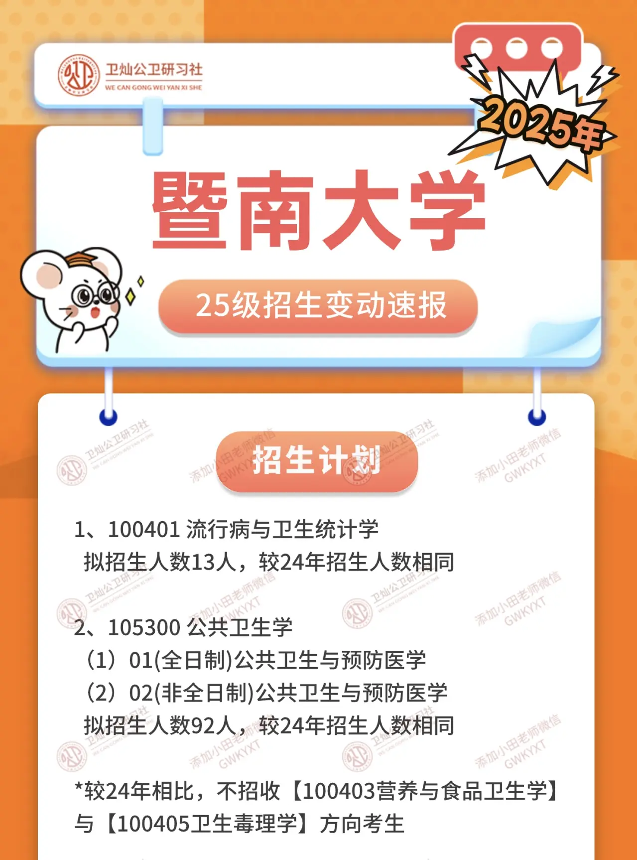 暨南大学专业目录率先公布❗️