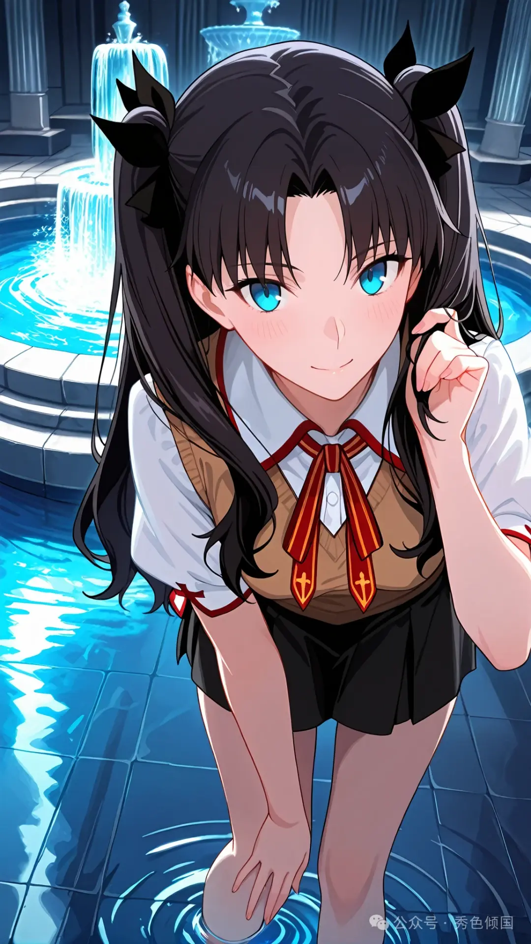 红色恶魔,双马尾的远坂凛from《fate》