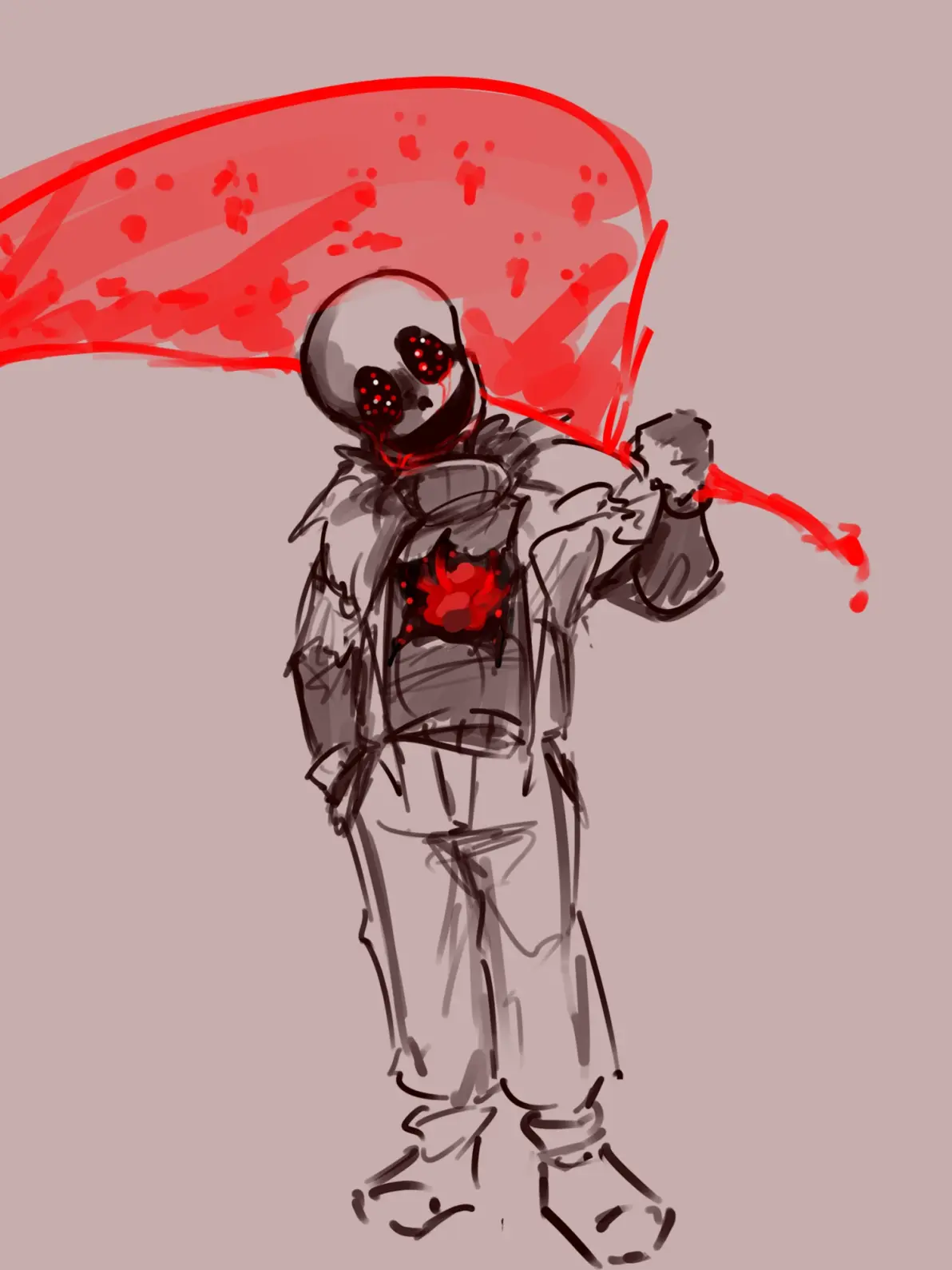 武器:以真刀改造,它可以将被sans所杀生命的灵魂存储起来,并将他们的