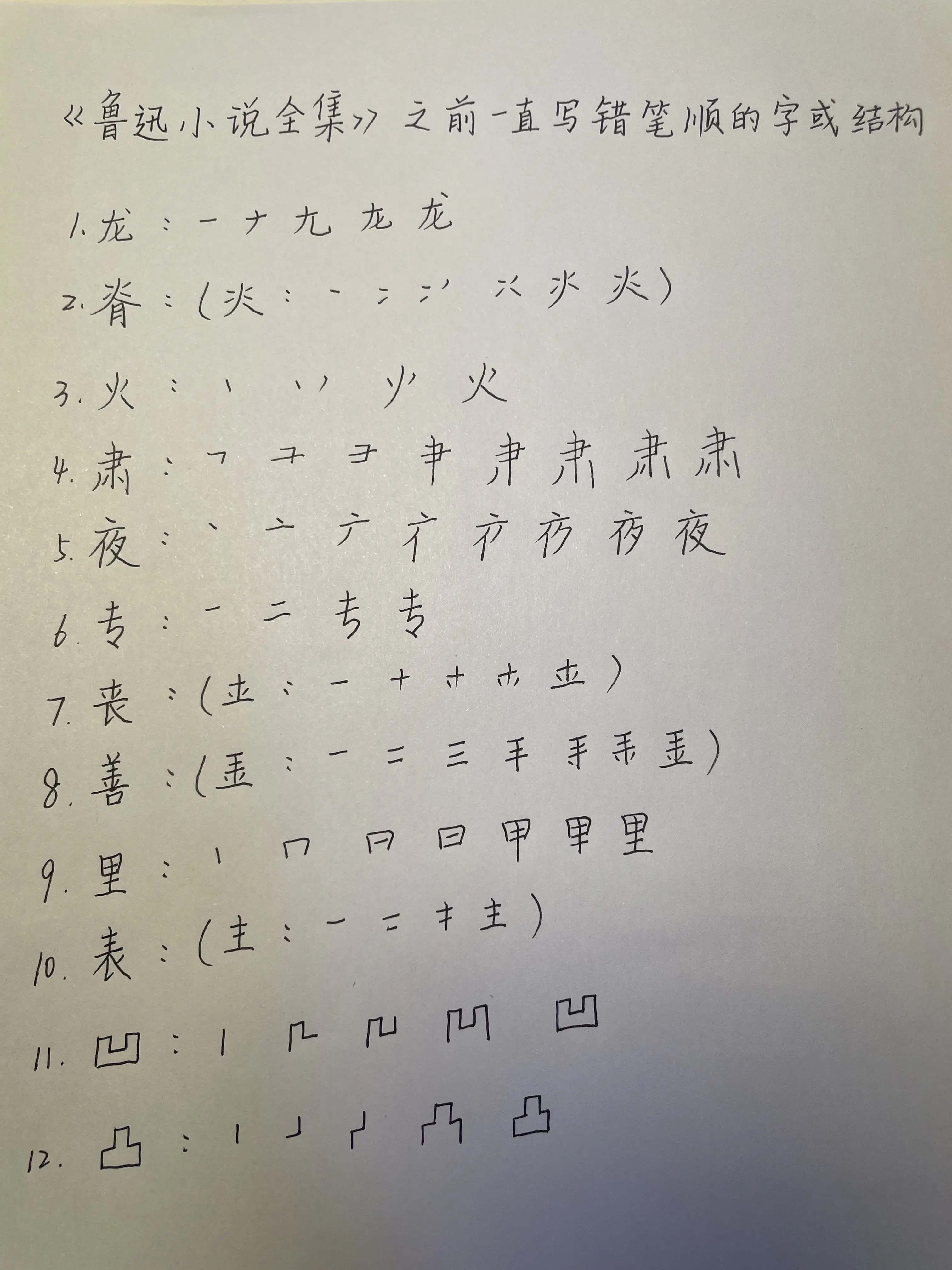 错字笔画图片