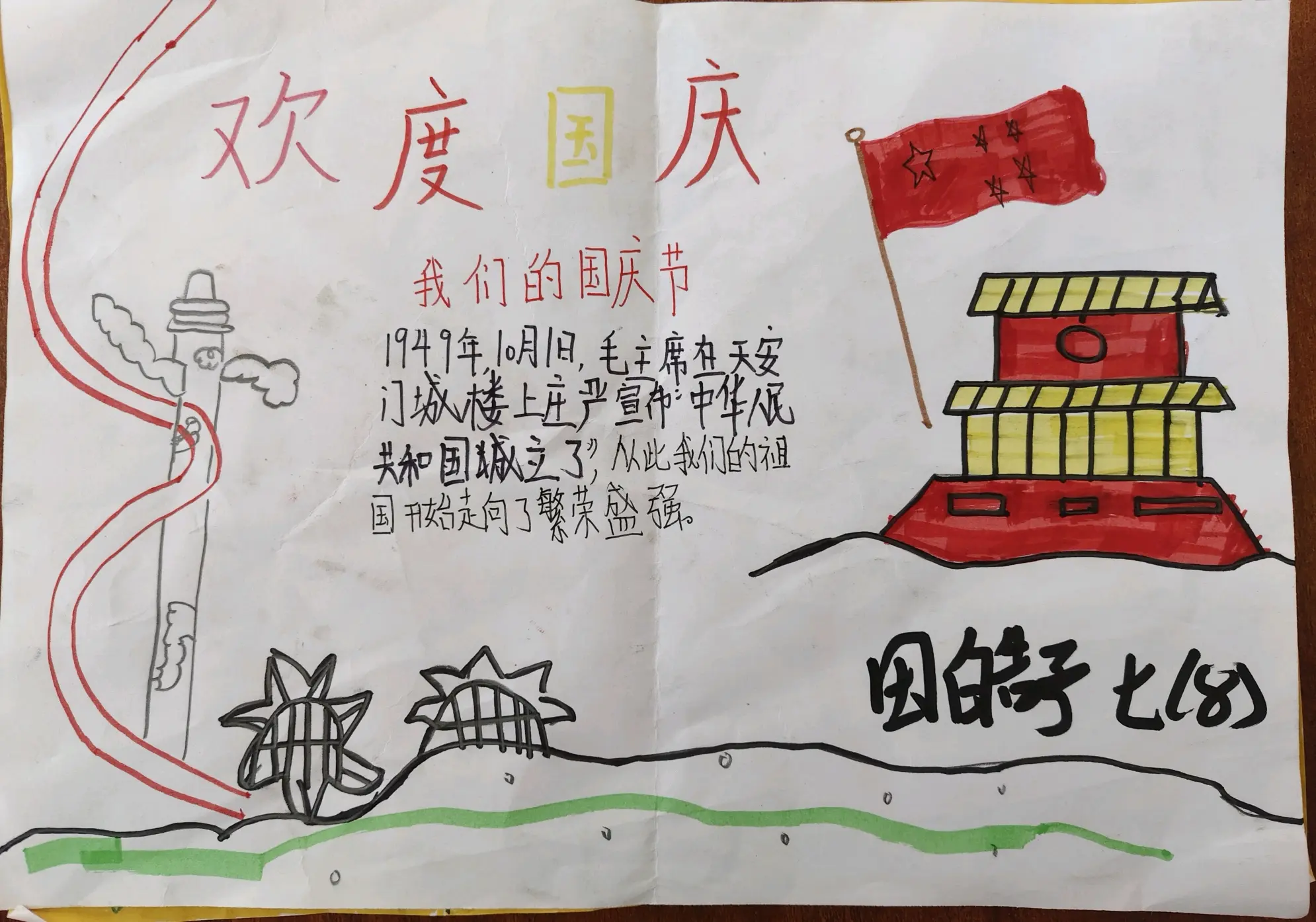 国庆节手抄报作品展示