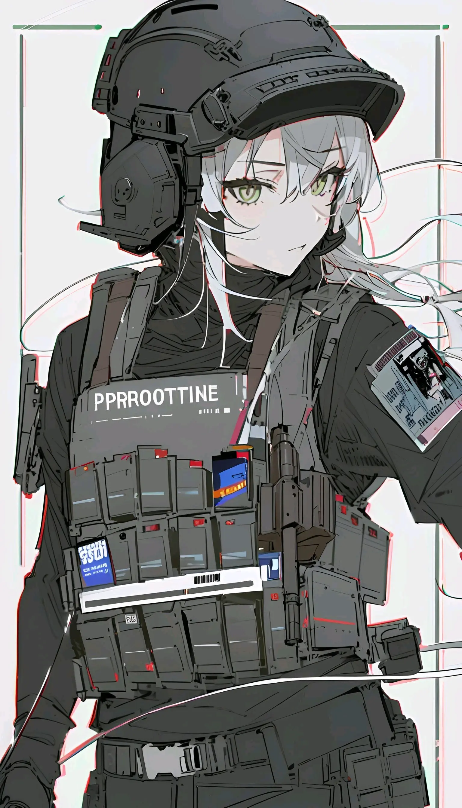 自己画的军娘oc