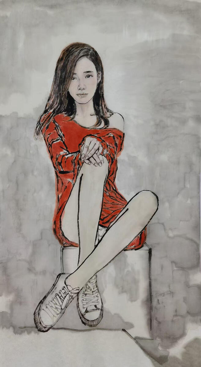 【作品赏析】华玉清人物画——水墨丹青绘就灵魂之舞 - 哔哩哔哩